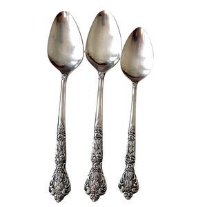Set 3 Vintage MSI Japan Versailles 2 Place/Oval Soup Spoons + 1 Teaspoon
